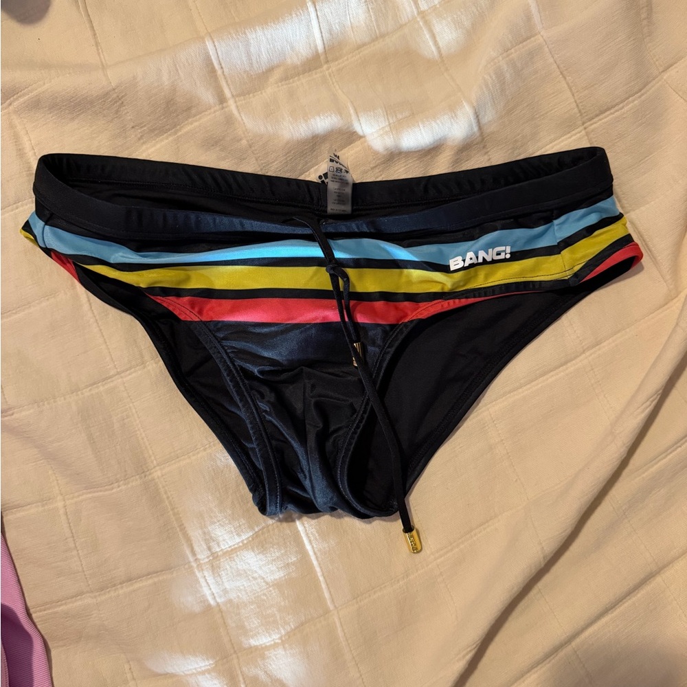 BANG! Men's Striped Swim Hybrid